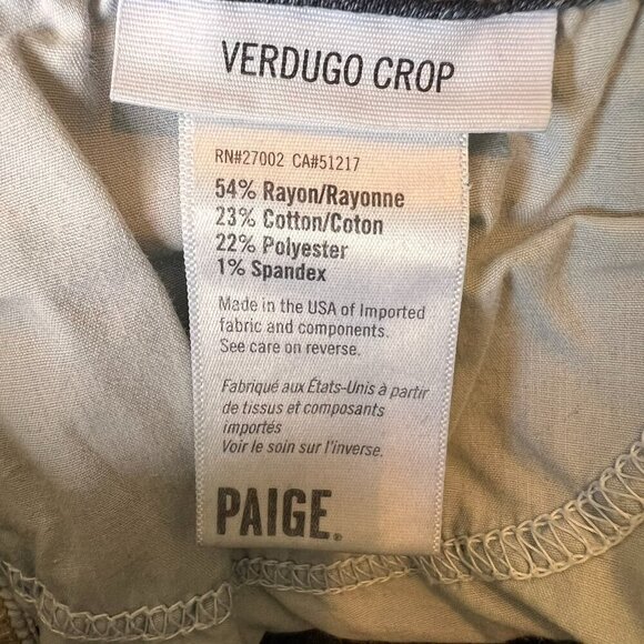 Paige Jeans Womens Size 28 Verdugo Crop Medium Wash Made in USA Denim Cotton - Picture 12 of 15